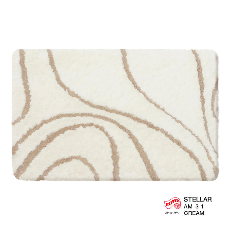 พรมเช็ดเท้าหน้าประตู EXPRESS CARPET รุ่น AM3-1 ขนาด45X70 ซม. หนา 18-23 มม. สีครีม _0
