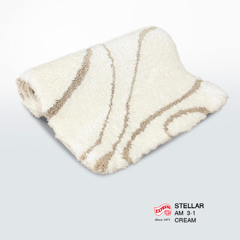 พรมเช็ดเท้าหน้าประตู EXPRESS CARPET รุ่น AM3-1 ขนาด45X70 ซม. หนา 18-23 มม. สีครีม _2