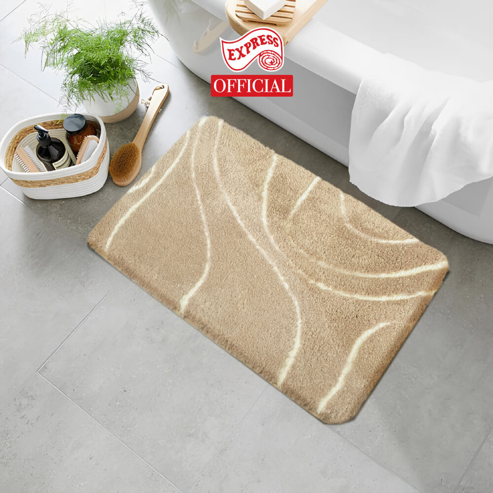 พรมเช็ดเท้าหน้าประตู EXPRESS CARPET รุ่น AM3-2 ขนาด45X70 ซม. หนา 18-23 มม. สีน้ำตาล _3