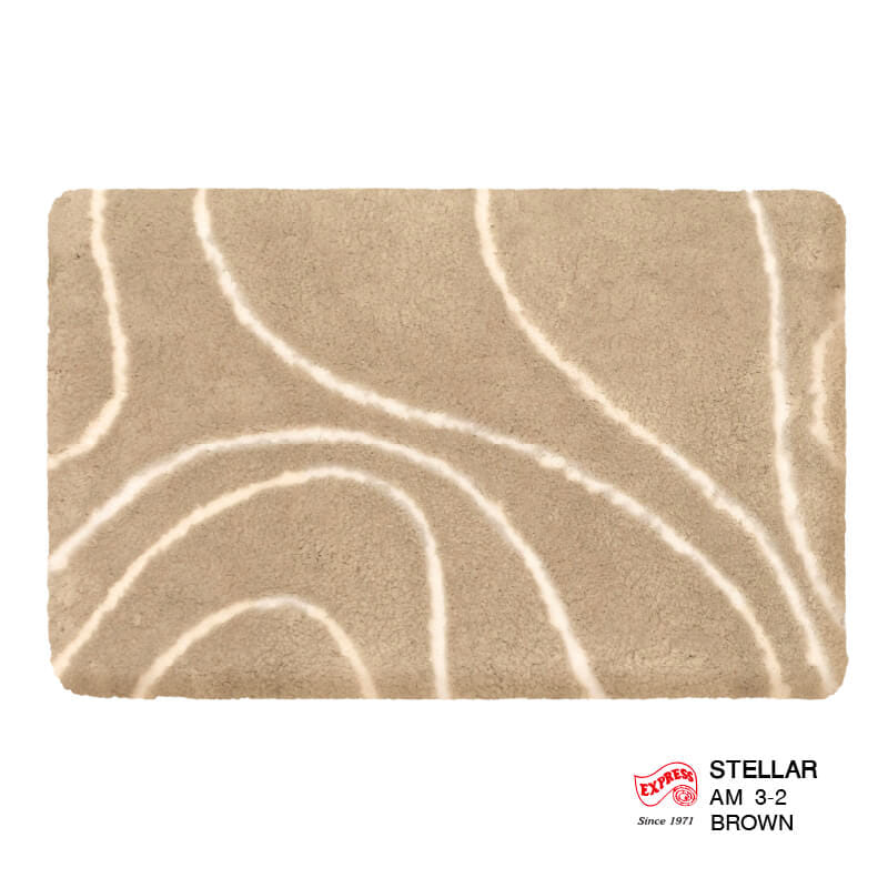 พรมเช็ดเท้าหน้าประตู EXPRESS CARPET รุ่น AM3-2 ขนาด45X70 ซม. หนา 18-23 มม. สีน้ำตาล _0