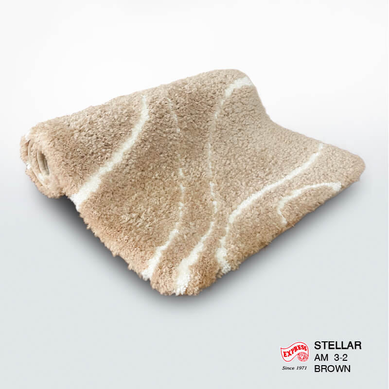 พรมเช็ดเท้าหน้าประตู EXPRESS CARPET รุ่น AM3-2 ขนาด45X70 ซม. หนา 18-23 มม. สีน้ำตาล _2