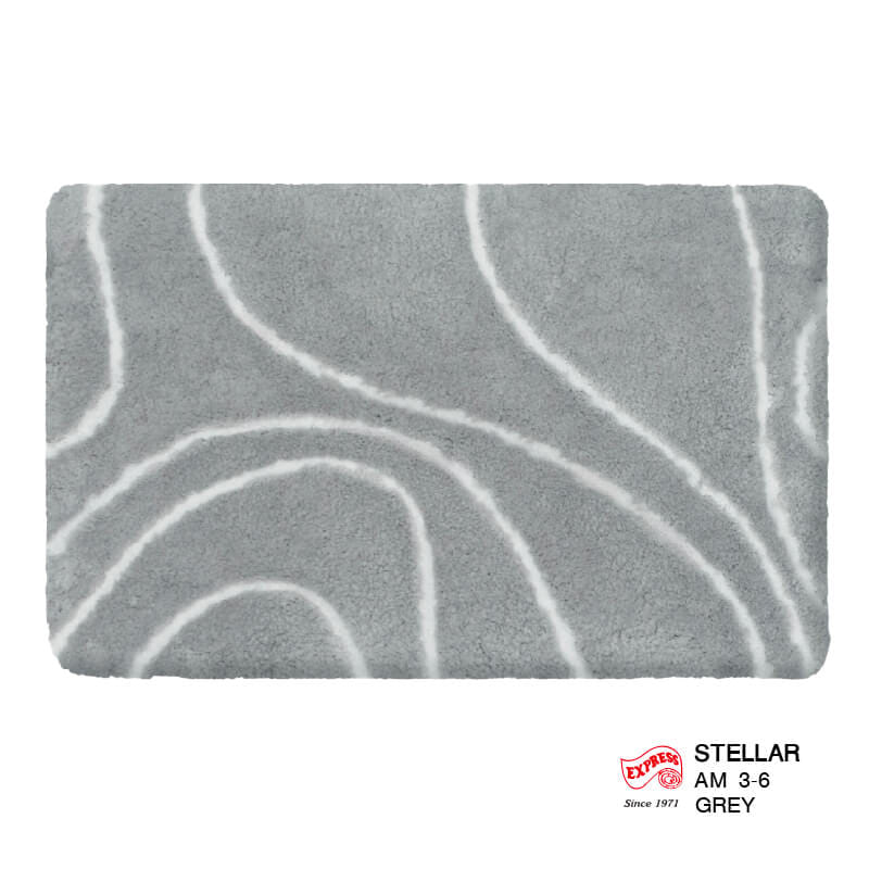 พรมเช็ดเท้าหน้าประตู EXPRESS CARPET รุ่น AM3-6 ขนาด45X70 ซม. หนา 18-23 มม. สีเทา _0