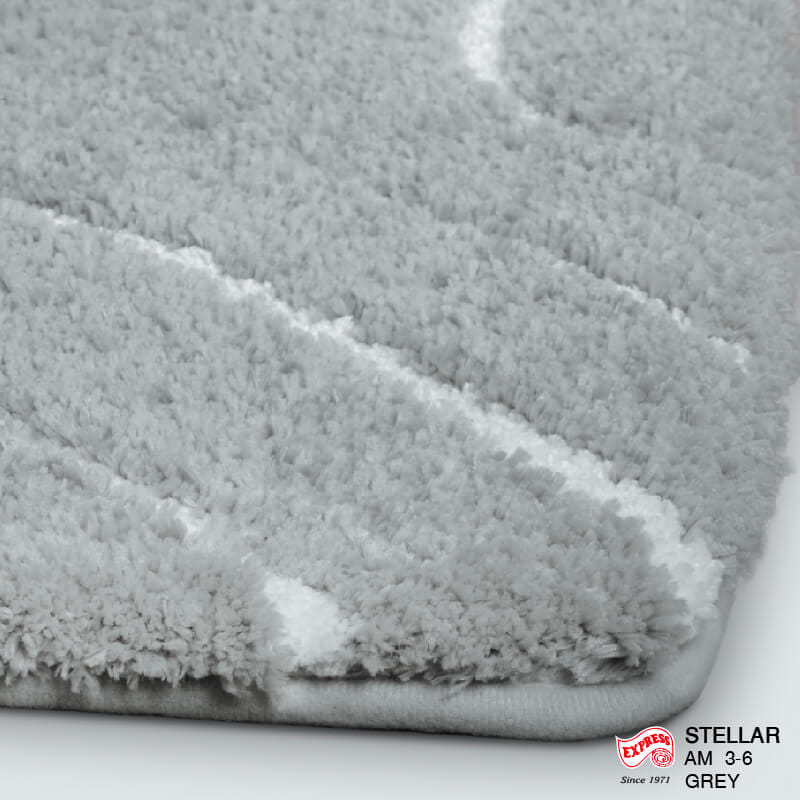 พรมเช็ดเท้าหน้าประตู EXPRESS CARPET รุ่น AM3-6 ขนาด45X70 ซม. หนา 18-23 มม. สีเทา _1