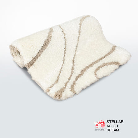 พรมเช็ดเท้าชุดห้องน้ำ 2 ชิ้น EXPRESS CARPET รุ่น AG3-1 ขนาด45X70 ซม.และ พรมรูปตัว U 50X60 ซม. หนา 18-23 มม. สีครีม _2