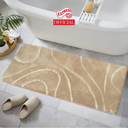 พรมเช็ดเท้ายาว EXPRESS CARPET รุ่น AL3-2 ขนาด50X120 ซม. หนา 18-23 มม. สีน้ำตาล _3