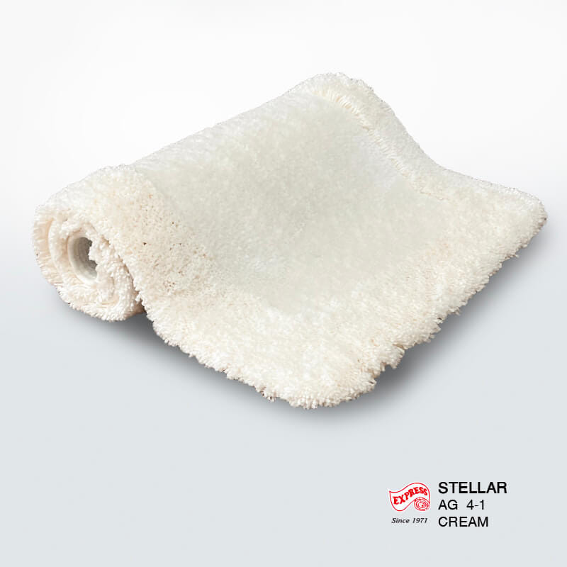 พรมเช็ดเท้าชุดห้องน้ำ 2 ชิ้น EXPRESS CARPET รุ่น AG4-1 ขนาด45X70 ซม.และ พรมรูปตัว U 50X60 ซม. หนา 20-30 มม. สีครีม _2