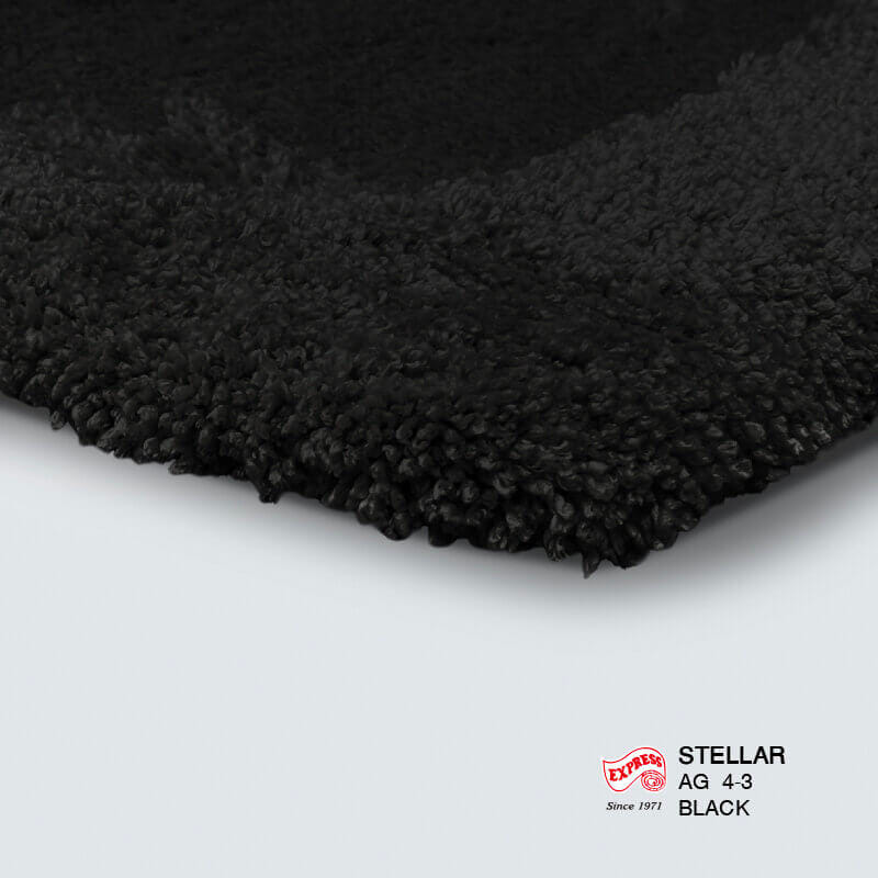 พรมเช็ดเท้าชุดห้องน้ำ 2 ชิ้น EXPRESS CARPET รุ่น AG4-3 ขนาด45X70 ซม.และ พรมรูปตัว U 50X60 ซม. หนา 20-30 มม. สีดำ _1