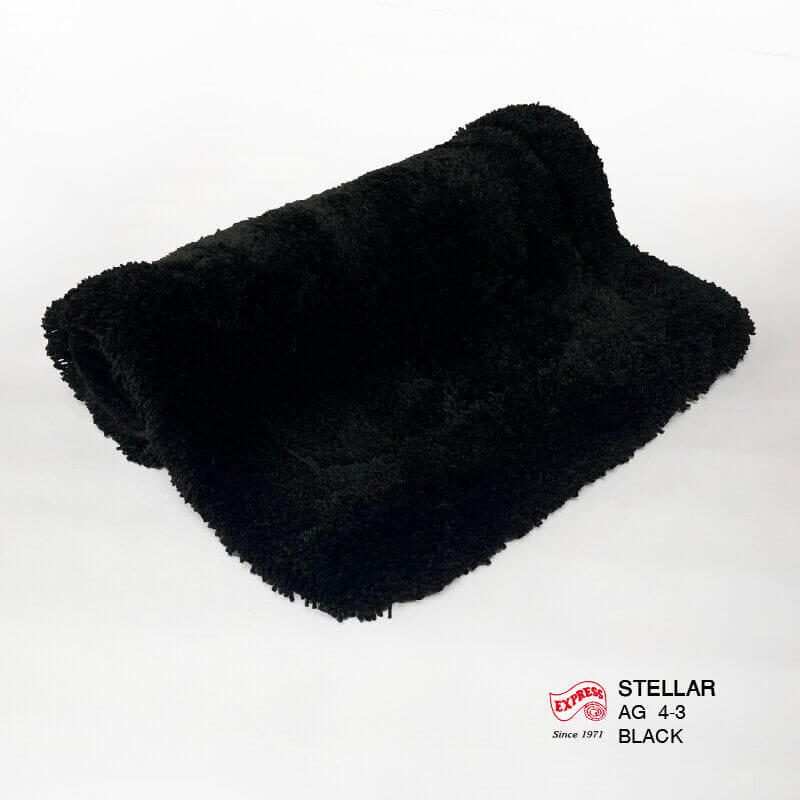 พรมเช็ดเท้าชุดห้องน้ำ 2 ชิ้น EXPRESS CARPET รุ่น AG4-3 ขนาด45X70 ซม.และ พรมรูปตัว U 50X60 ซม. หนา 20-30 มม. สีดำ _2