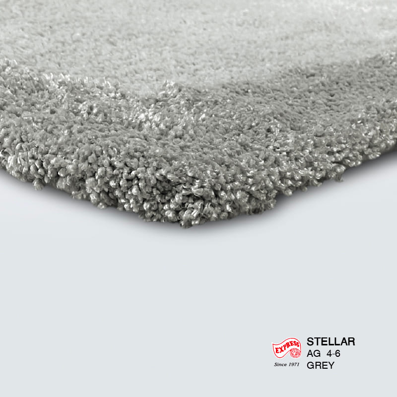 พรมเช็ดเท้าชุดห้องน้ำ 2 ชิ้น EXPRESS CARPET รุ่น AG4-6 ขนาด45X70 ซม.และ พรมรูปตัว U 50X60 ซม. หนา 20-30 มม. สีเทา _1