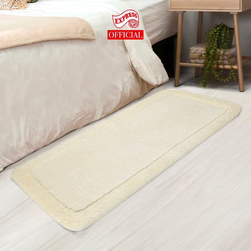 พรมเช็ดเท้ายาว EXPRESS CARPET รุ่น AL4-1 ขนาด50X120 ซม. หนา 20-30 มม. สีครีม _3