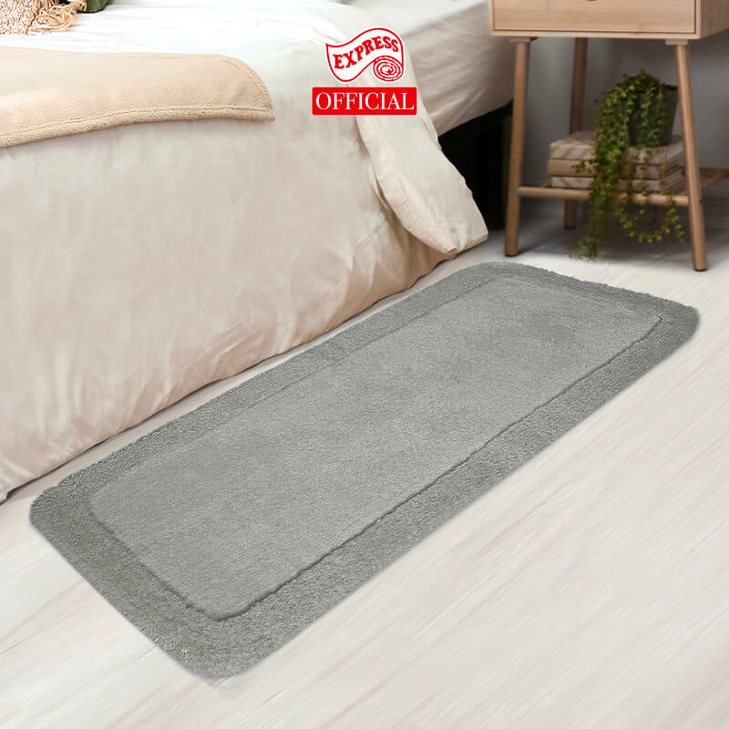 พรมเช็ดเท้ายาว EXPRESS CARPET รุ่น AL4-6 ขนาด50X120 ซม. หนา 20-30 มม. สีเทา _3