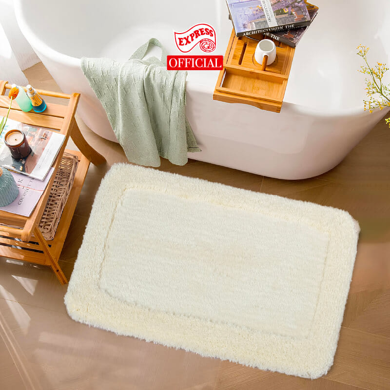 พรมเช็ดเท้าหน้าประตู EXPRESS CARPET รุ่น AM4-1 ขนาด45X70 ซม. หนา 20-30 มม. สีครีม _3