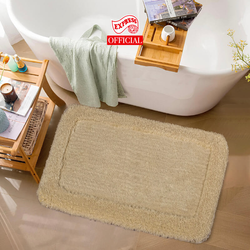 พรมเช็ดเท้าหน้าประตู EXPRESS CARPET รุ่น AM4-2 ขนาด45X70 ซม. หนา 20-30 มม. สีน้ำตาล _3