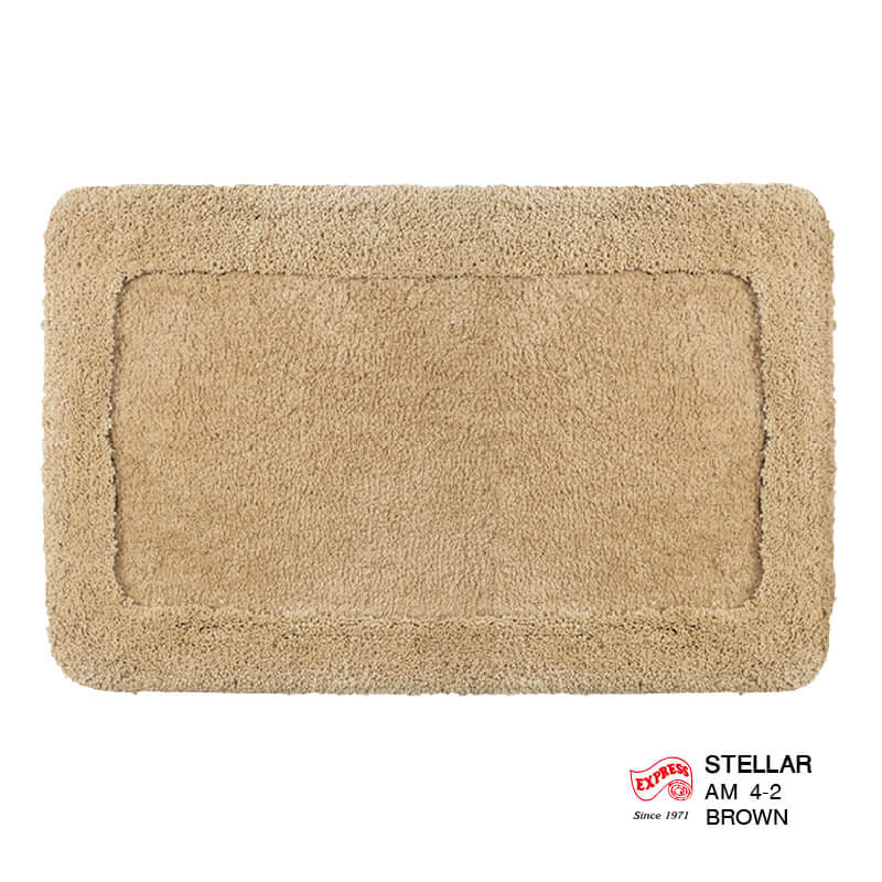 พรมเช็ดเท้าหน้าประตู EXPRESS CARPET รุ่น AM4-2 ขนาด45X70 ซม. หนา 20-30 มม. สีน้ำตาล _0