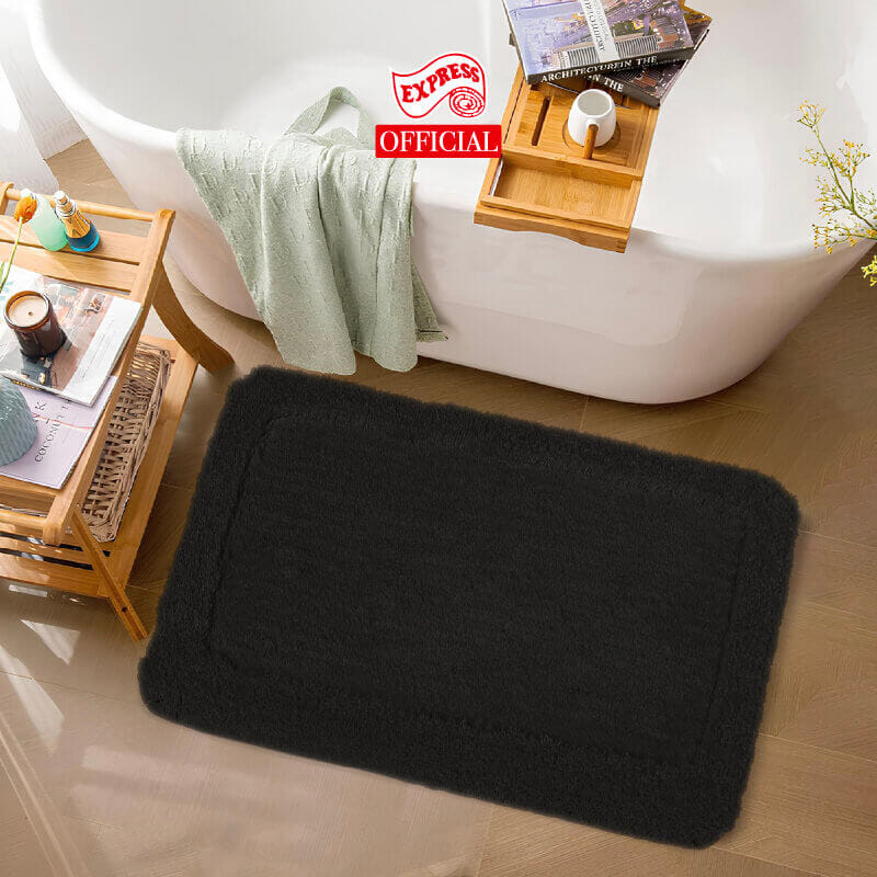 พรมเช็ดเท้าหน้าประตู EXPRESS CARPET รุ่น AM4-3 ขนาด45X70 ซม. หนา 20-30 มม. สีดำ _3