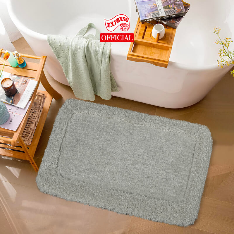 พรมเช็ดเท้าหน้าประตู EXPRESS CARPET รุ่น AM4-6 ขนาด45X70 ซม. หนา 20-30 มม. สีเทา _3