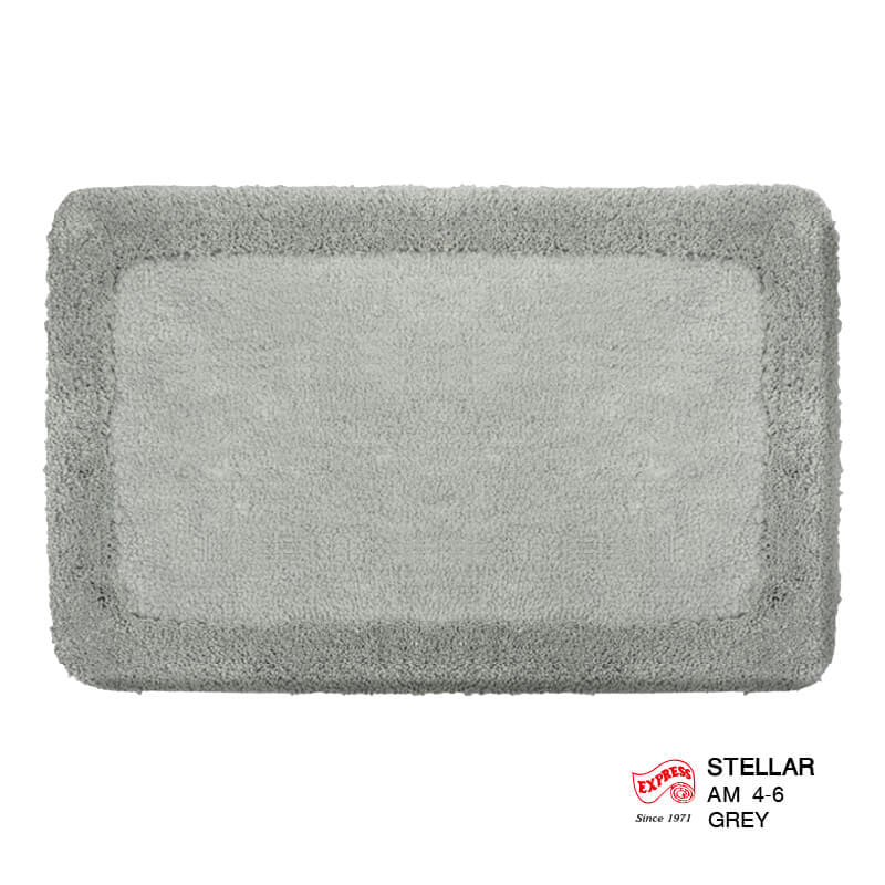 พรมเช็ดเท้าหน้าประตู EXPRESS CARPET รุ่น AM4-6 ขนาด45X70 ซม. หนา 20-30 มม. สีเทา _0