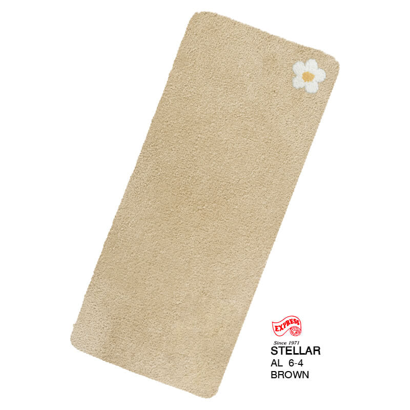 พรมเช็ดเท้ายาว EXPRESS CARPET รุ่น AL6-4 ขนาด50X120 ซม. หนา 20 มม. สีน้ำตาล _0
