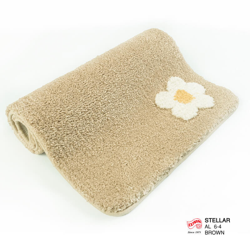 พรมเช็ดเท้ายาว EXPRESS CARPET รุ่น AL6-4 ขนาด50X120 ซม. หนา 20 มม. สีน้ำตาล _2