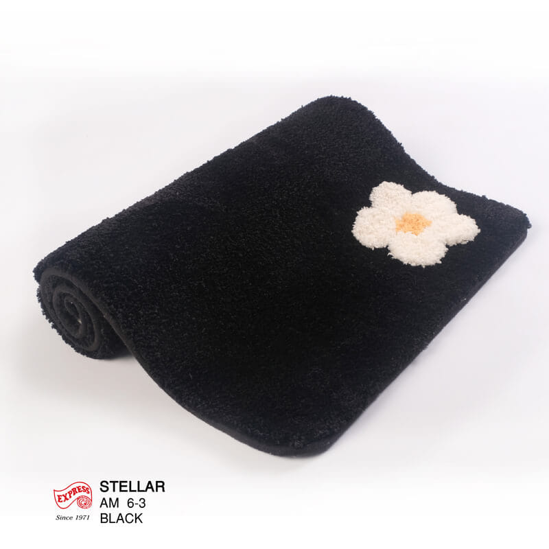 พรมเช็ดเท้าหน้าประตู EXPRESS CARPET รุ่น AM6-3 ขนาด45X70 ซม. หนา 20 มม. สีดำ _2