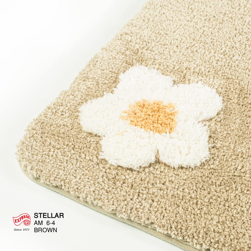 พรมเช็ดเท้าหน้าประตู EXPRESS CARPET รุ่น AM6-4 ขนาด45X70 ซม. หนา 20 มม. สีน้ำตาล _1