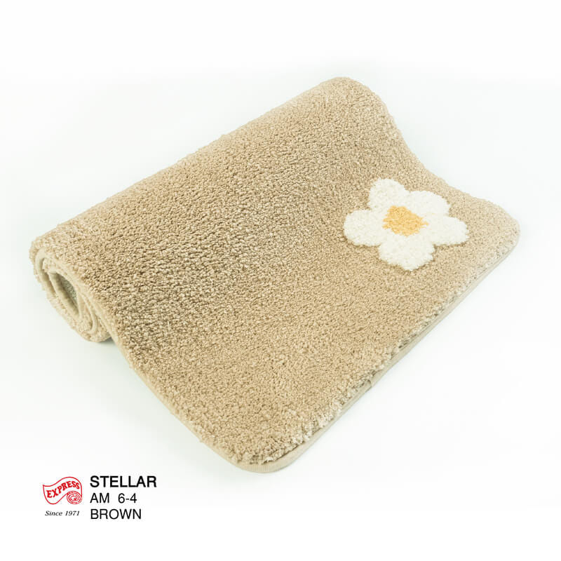 พรมเช็ดเท้าหน้าประตู EXPRESS CARPET รุ่น AM6-4 ขนาด45X70 ซม. หนา 20 มม. สีน้ำตาล _2