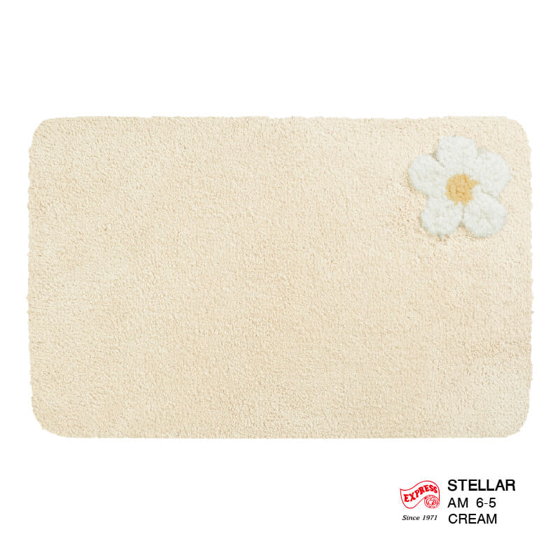 พรมเช็ดเท้าหน้าประตู EXPRESS CARPET รุ่น AM6-5 ขนาด45X70 ซม. หนา 20 มม. สีครีม _0