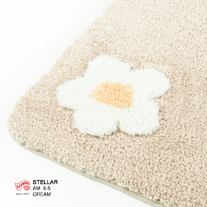 พรมเช็ดเท้าหน้าประตู EXPRESS CARPET รุ่น AM6-5 ขนาด45X70 ซม. หนา 20 มม. สีครีม _1