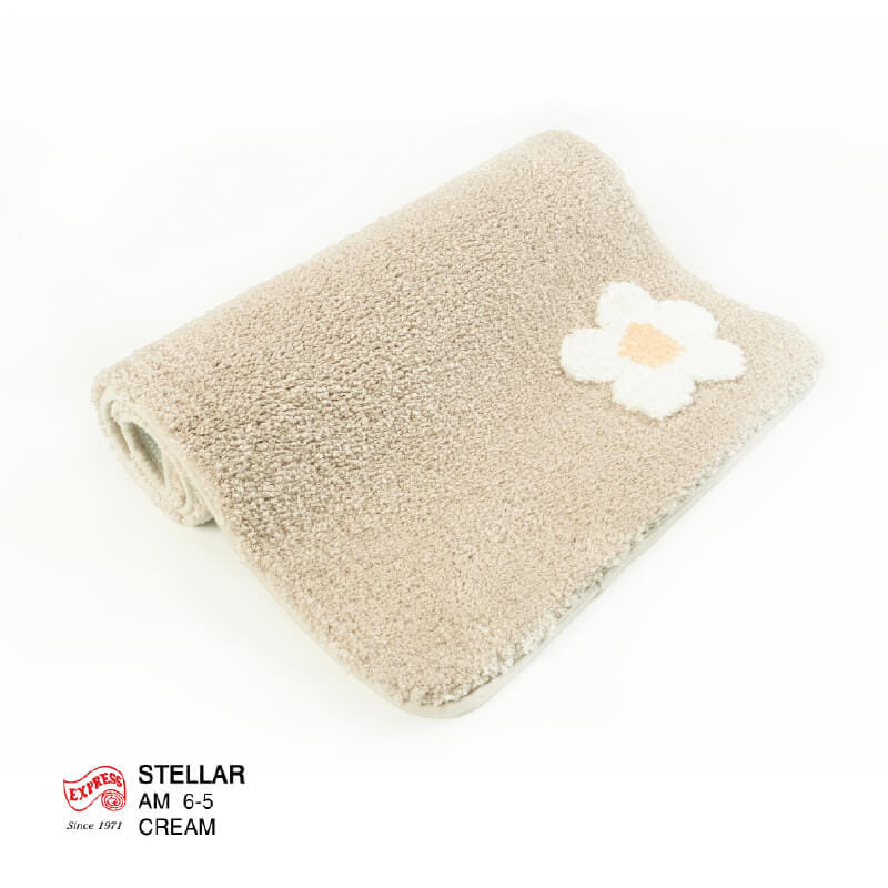 พรมเช็ดเท้าหน้าประตู EXPRESS CARPET รุ่น AM6-5 ขนาด45X70 ซม. หนา 20 มม. สีครีม _2