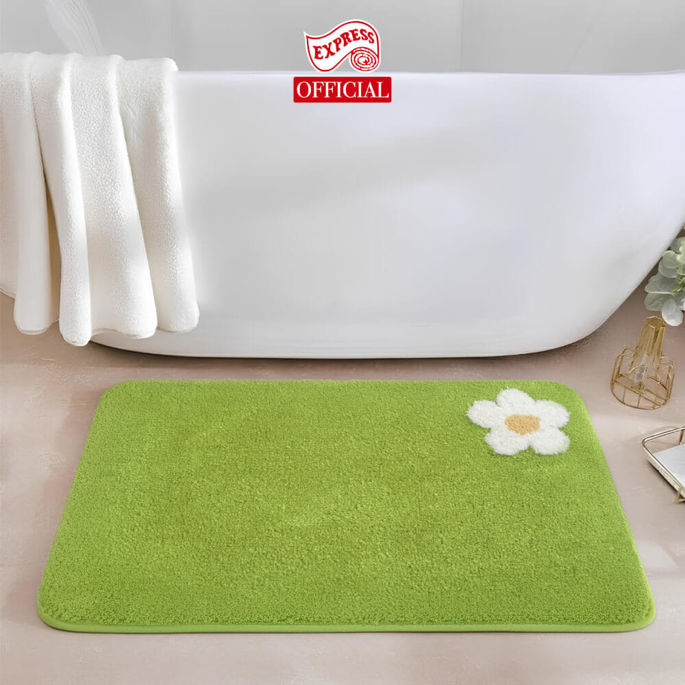 พรมเช็ดเท้าหน้าประตู EXPRESS CARPET รุ่น AM6-7 ขนาด45X70 ซม. หนา 20 มม. สีเขียว _3