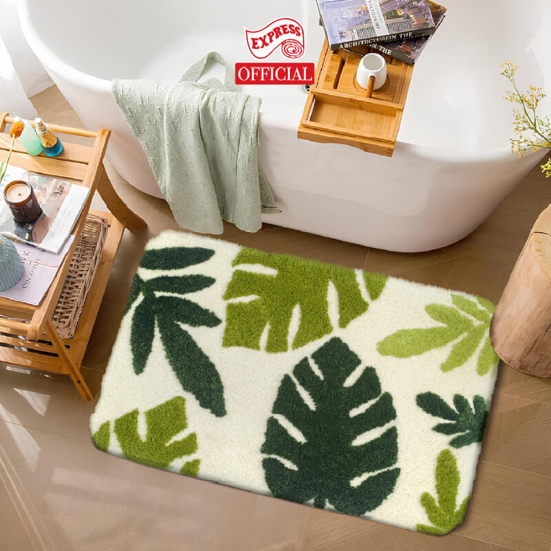 พรมเช็ดเท้าหน้าประตู EXPRESS CARPET รุ่น AM6-8 ขนาด45X70 ซม. หนา 18-23 มม. สีเขียว _3