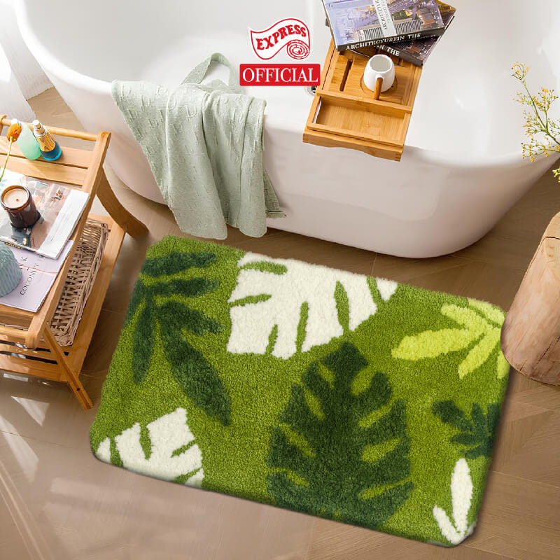 พรมเช็ดเท้าหน้าประตู EXPRESS CARPET รุ่น AM6-9 ขนาด45X70 ซม. หนา 18-23 มม. สีเขียว _3