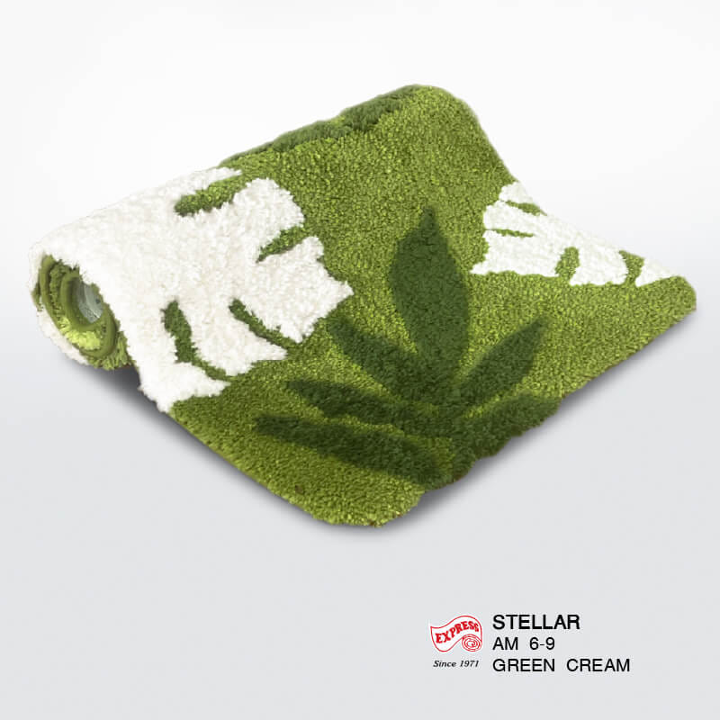 พรมเช็ดเท้าหน้าประตู EXPRESS CARPET รุ่น AM6-9 ขนาด45X70 ซม. หนา 18-23 มม. สีเขียว _2