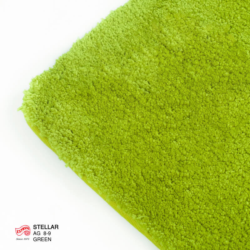 พรมเช็ดเท้าชุดห้องน้ำ 2 ชิ้น EXPRESS CARPET รุ่น AG8-9 ขนาด45X70 ซม.และ พรมรูปตัว U 50X60 ซม. หนา 20 มม. สีเขียว _1
