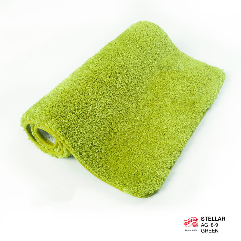 พรมเช็ดเท้าชุดห้องน้ำ 2 ชิ้น EXPRESS CARPET รุ่น AG8-9 ขนาด45X70 ซม.และ พรมรูปตัว U 50X60 ซม. หนา 20 มม. สีเขียว _2