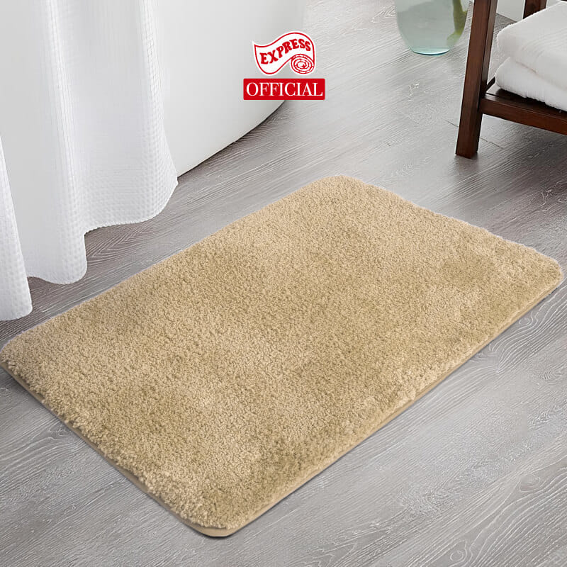 พรมเช็ดเท้าหน้าประตู EXPRESS CARPET รุ่น AM8-4 ขนาด45X70 ซม. หนา 20 มม. สีเบจ _3