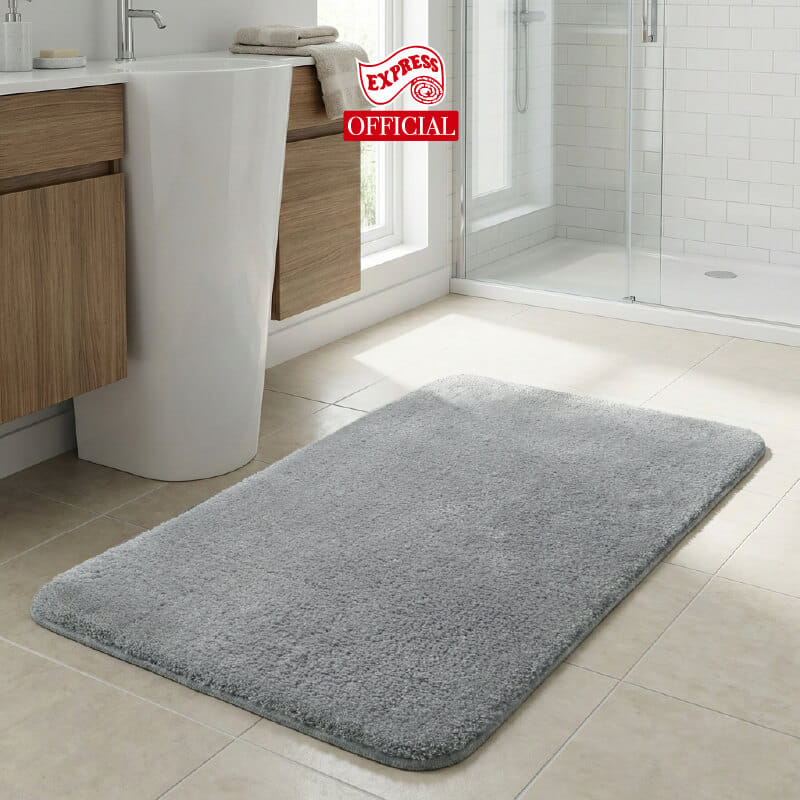 พรมเช็ดเท้าหน้าประตู EXPRESS CARPET รุ่น AM8-5 ขนาด45X70 ซม. หนา 20 มม. สีเทา _3