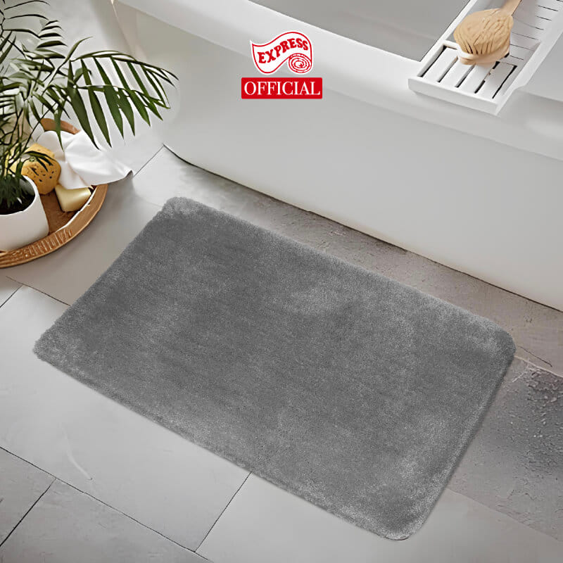 พรมเช็ดเท้าหน้าประตู EXPRESS CARPET รุ่น AM8-6 ขนาด45X70 ซม. หนา 20 มม. สีเทา _3