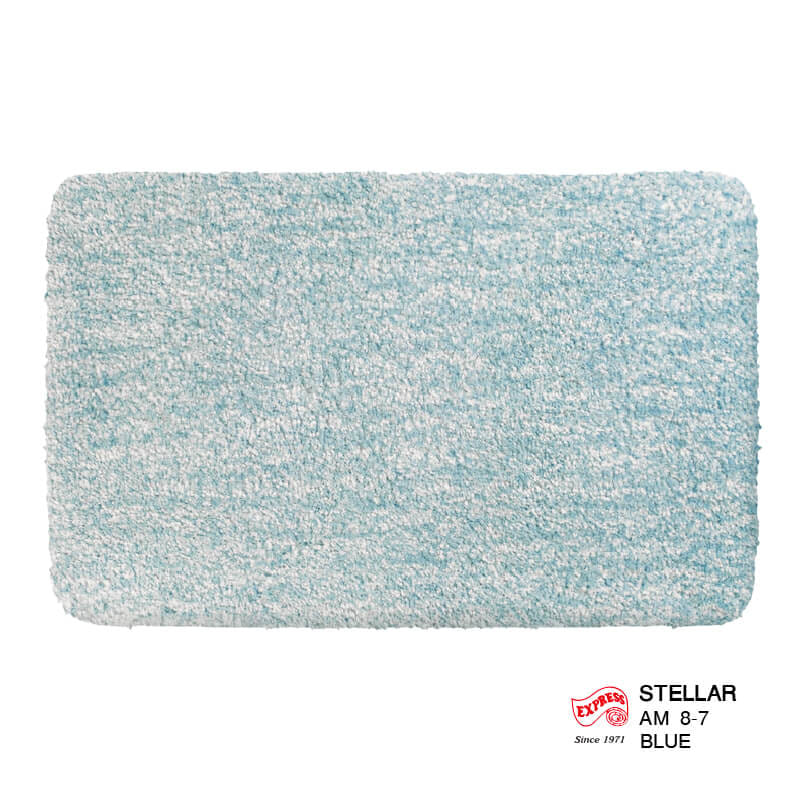 พรมเช็ดเท้าหน้าประตู EXPRESS CARPET รุ่น AM8-7 ขนาด45X70 ซม. หนา 20 มม. สีฟ้า _0