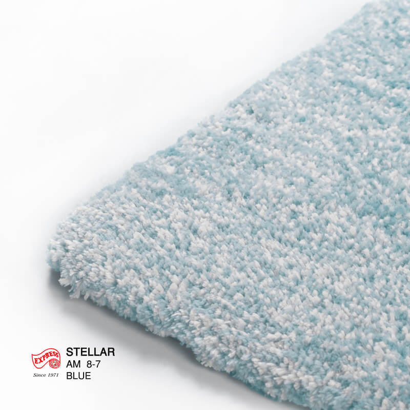 พรมเช็ดเท้าหน้าประตู EXPRESS CARPET รุ่น AM8-7 ขนาด45X70 ซม. หนา 20 มม. สีฟ้า _1