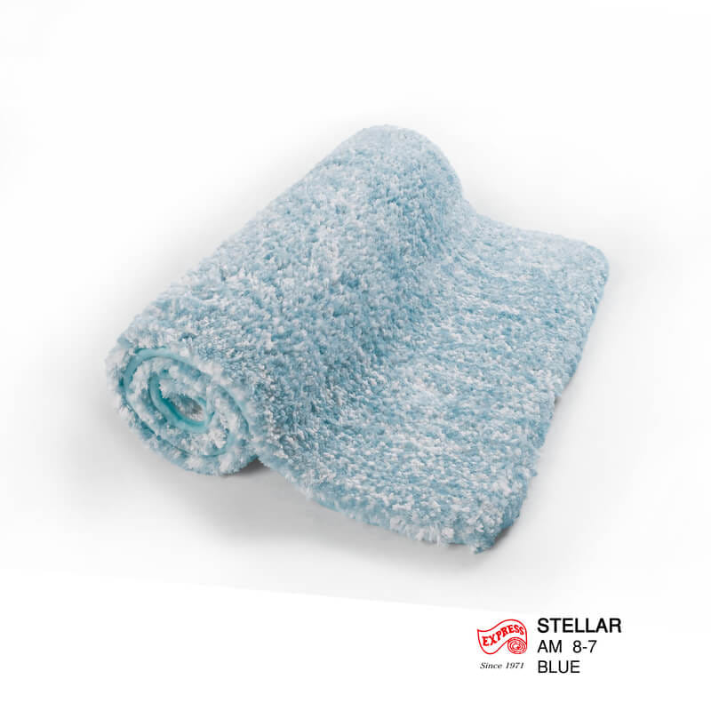 พรมเช็ดเท้าหน้าประตู EXPRESS CARPET รุ่น AM8-7 ขนาด45X70 ซม. หนา 20 มม. สีฟ้า _2