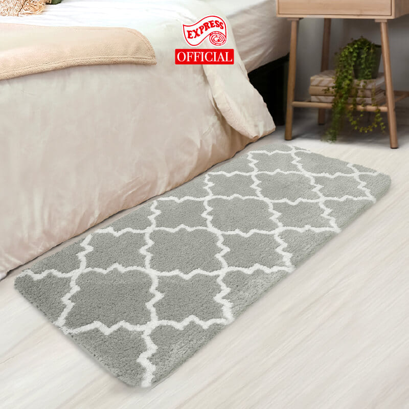 พรมเช็ดเท้ายาว EXPRESS CARPET รุ่น AL9-2 ขนาด50X120 ซม. หนา 20-23 มม. สีเทา _3
