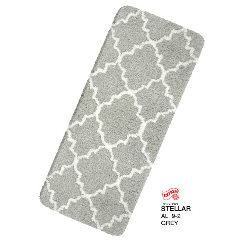 พรมเช็ดเท้ายาว EXPRESS CARPET รุ่น AL9-2 ขนาด50X120 ซม. หนา 20-23 มม. สีเทา _0