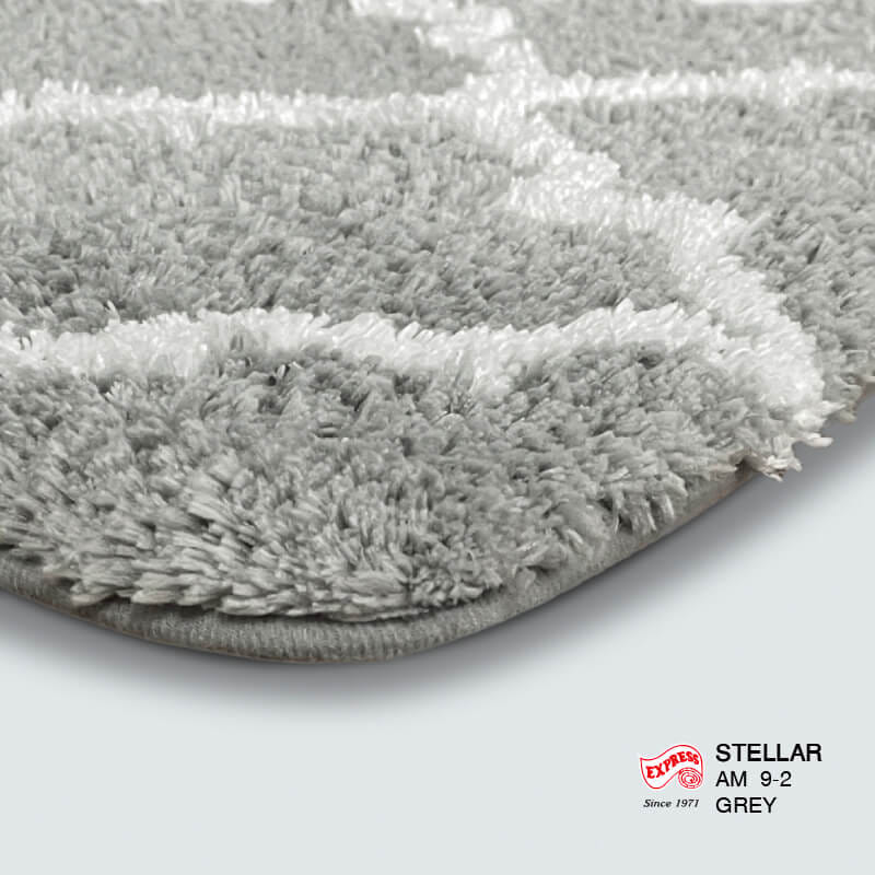 พรมเช็ดเท้าหน้าประตู EXPRESS CARPET รุ่น AM9-2 ขนาด45X70 ซม. หนา 20-23 มม. สีเทา _1