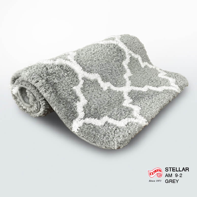 พรมเช็ดเท้าหน้าประตู EXPRESS CARPET รุ่น AM9-2 ขนาด45X70 ซม. หนา 20-23 มม. สีเทา _2
