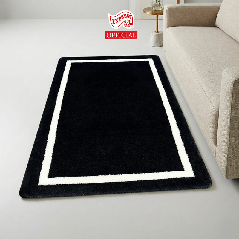 พรมปูพื้น EXPRESS CARPET รุ่น STELLAR รหัส ES2-3 ขนาด 80X150 ซม.หนา 20 มม. สีดำ_3