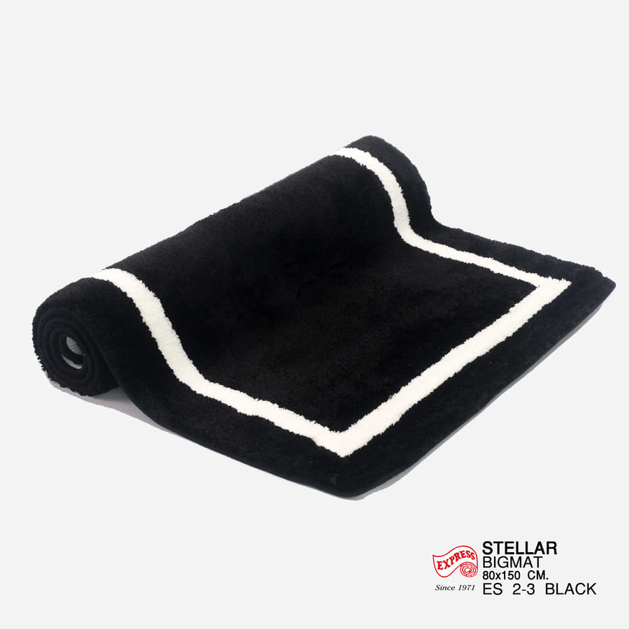 พรมปูพื้น EXPRESS CARPET รุ่น STELLAR รหัส ES2-3 ขนาด 80X150 ซม.หนา 20 มม. สีดำ_1