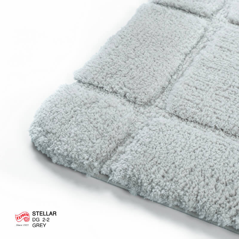 พรมเช็ดเท้าชุดห้องน้ำ 2 ชิ้น EXPRESS CARPET รุ่น DG2-2 ขนาด45X70 ซม.และ พรมรูปตัว U 50X60 ซม. หนา 12-22 มม. สีเทา _1