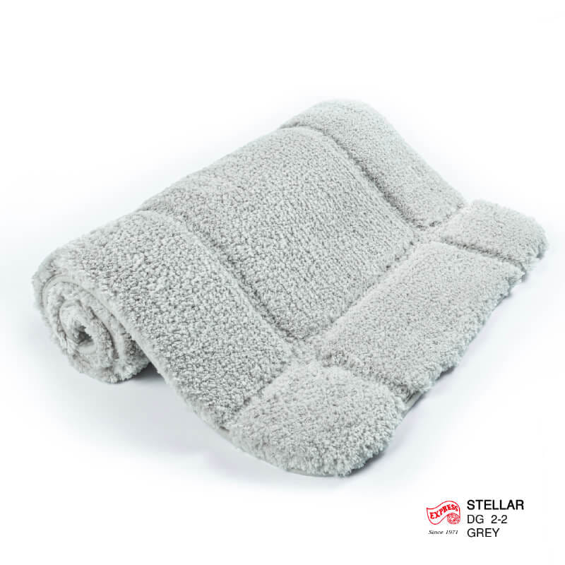พรมเช็ดเท้าชุดห้องน้ำ 2 ชิ้น EXPRESS CARPET รุ่น DG2-2 ขนาด45X70 ซม.และ พรมรูปตัว U 50X60 ซม. หนา 12-22 มม. สีเทา _2