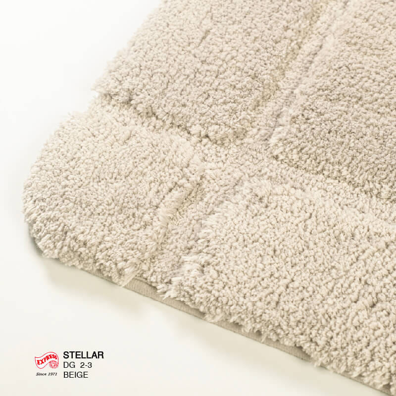 พรมเช็ดเท้าชุดห้องน้ำ 2 ชิ้น EXPRESS CARPET รุ่น DG2-3 ขนาด45X70 ซม.และ พรมรูปตัว U 50X60 ซม. หนา 12-22 มม. สีเบจ _1